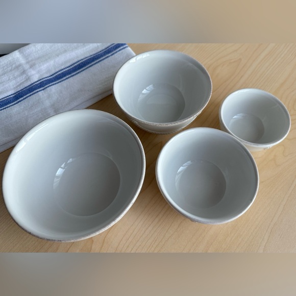 NEW (Set/4) Juliska Berry & Thread Whitewash Stoneware Nesting Prep Bowls - Picture 6 of 14